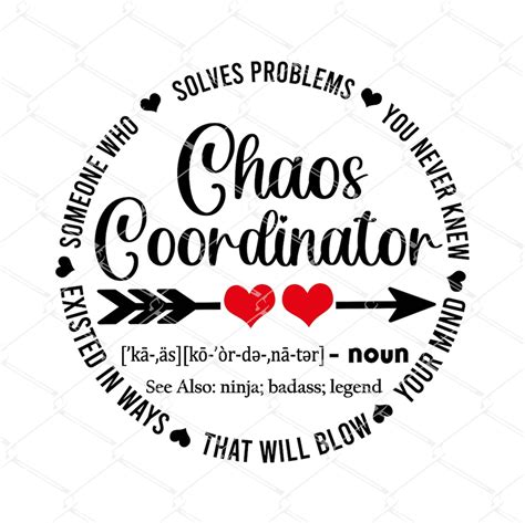 Chaos Coordinator Definition SVG PNG, Chaos Coordinator Svg, Adult Humor Svg, Funny Mother's Day ...