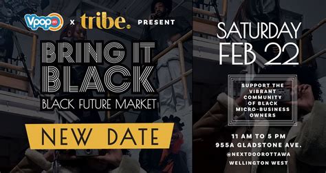 NEW DATE!! Bring It Black - Black Future Market @ Next Door Ottawa ...