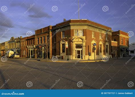 Evening Streetscape of Historic Fort Macleod, Alberta Editorial ...