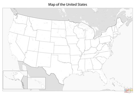 Map Of The United States Unlabeled | Map Of The United States