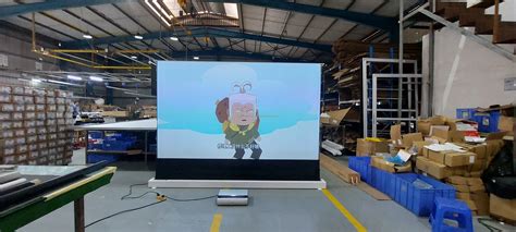 100 Inch Motorized Projector Screen with ALR for Home Theater ...