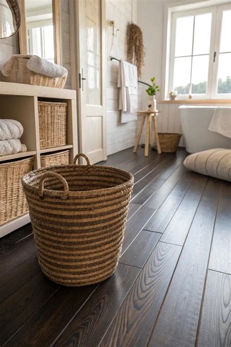 Dark Wood Floor Bathroom Ideas