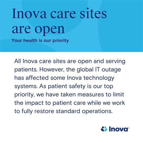 Inova Health on LinkedIn: All Inova sites are open and serving patients ...