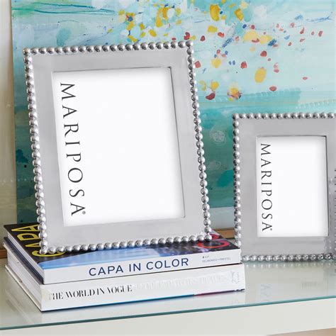 Pearled 8x10 Engravable Picture Frame | Mariposa