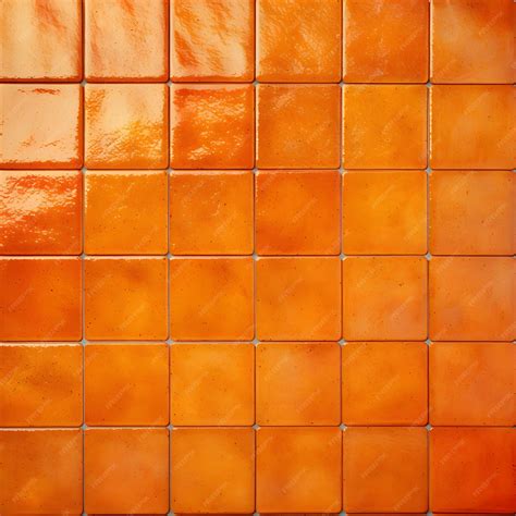 Premium AI Image | Seamless texture pattern of orange tiles