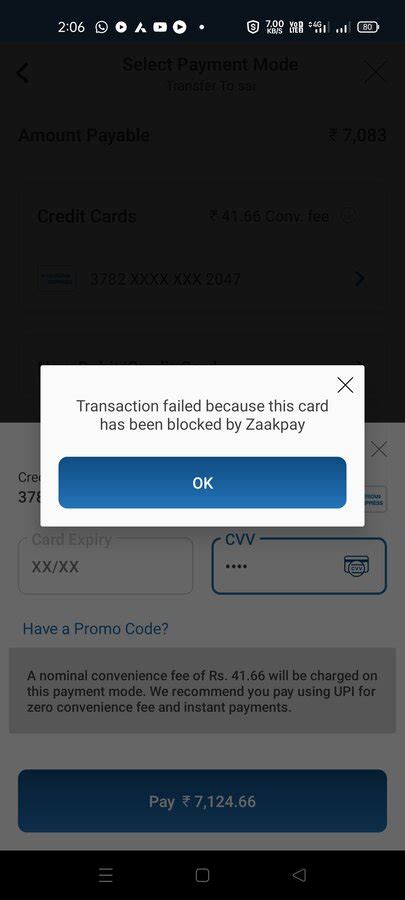 [Resolved] Zaakpay.com — My American express card was blocked