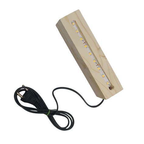 Buy Sodee Led Wood Display Base, Rectangle Display Pedestal, Led Lights ...