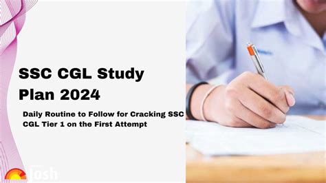 SSC CGL Study Plan 2024: Daily Routine to Crack Tier 1 in Your First ...