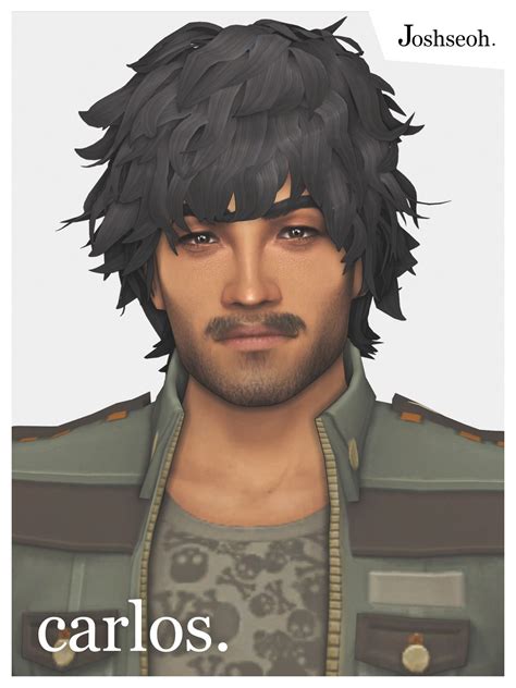 Carlos Hair (Hair Commissions) - Free in 2025 | Sims hair, Sims 4 hair male, Sims 4 cc skin