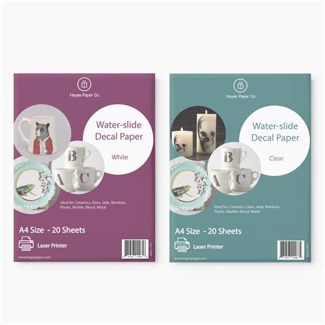 Buy Hayes Paper, BUNDLE Waterslide Decal Paper LASER CLEAR 20 Sheets ...