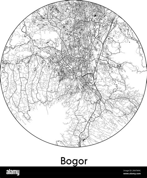 City Map Bogor Indonesia Asia vector illustration black white Stock Vector Image & Art - Alamy