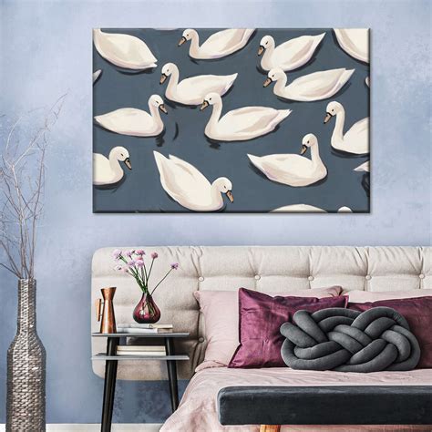 Graceful Swans Wall art | Elephant Stock