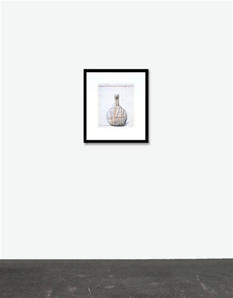 Christo Wrapped bottle Collage Print For Sale I ARTEDIO