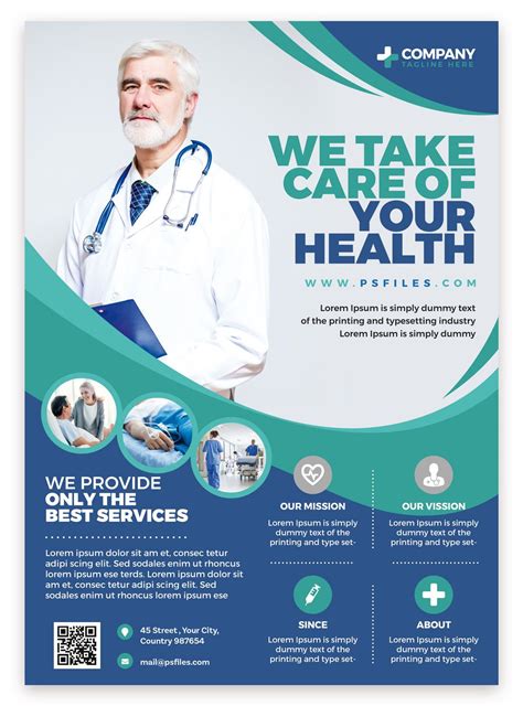 Hospital Health Care Free PSD Flyer Template