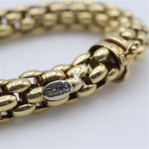18kt GP Four Strand Panther Style Link Hollow Bracelet Evaluated By Our Certified Gemologist-AGS ...