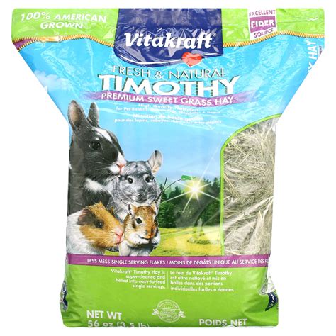 Vitakraft Timothy Hay, High-Fiber, Low-Protein, Digestive Support for ...