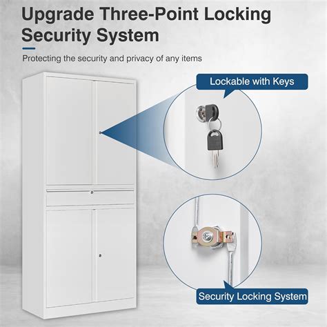AFAIF White Metal Storage Cabinet with Lock, 71 Tall India | Ubuy
