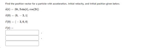 Image result for Position of the Particle Vector Function