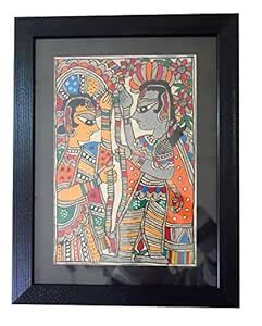 CCIC Handmade Water Colour with Frame Madhubani painting . 1/8Th 11X8 ...