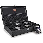 LEDO Men's and Women's Watch Box Holder Organizer Case In 12 Slots of ...