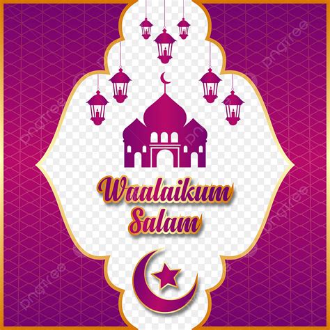 Wa Alaikum Al Salam Gradient Creative Design Vector, Hand Written ...