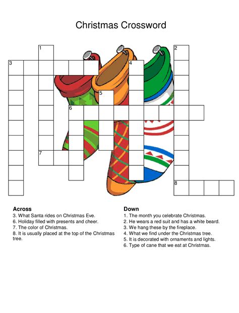 Printable Christmas Crossword Puzzle