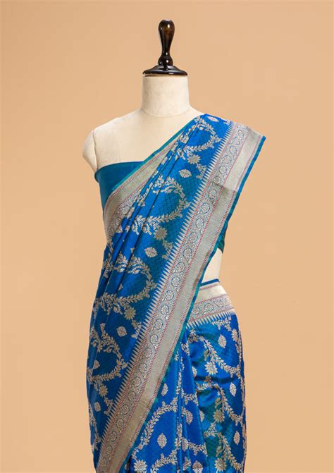 Royal Blue Kadwa Silk Saree – Ratanshi Kheraj Sarees Pvt. Ltd.