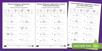 Dodawanie w zakresie 20 Dodawanie i odejmowanie Materiały Dydaktyczne