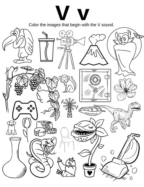 Coloring Pages Words That Start With V [2025]
