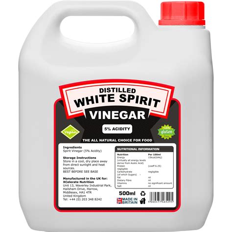 Buy XCelerate tion Distilled White Spirit Vinegar 500ml (5% ic)for ...