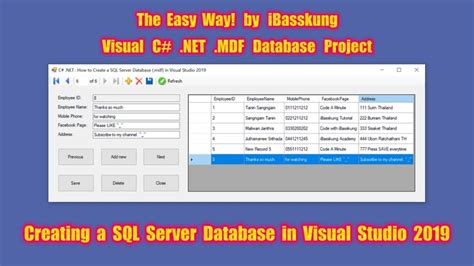 Image result for C# Connect to SQL Database and Display Table in Visual Studio
