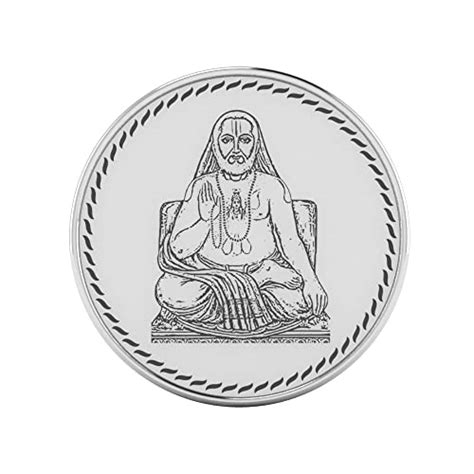 Buy AuGrav Jewels Guru Raghavendra Swamy 999 Pure Silver Coin 10 grams ...