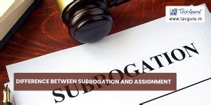 Difference Between Subrogation and Assignment