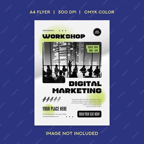 Digital marketing workshop flyer | Premium Vector