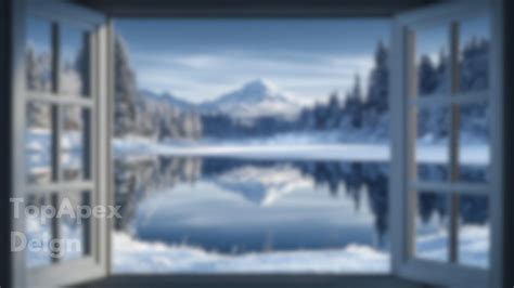 Winter Wonderland Zoom Background, Open Window Scene Visual Background ...
