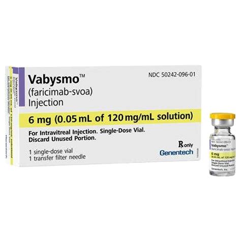 Vabysmo 6 mg (0.05 ml of 120mg/ml Solution) Injection 1's | Uses, Side ...