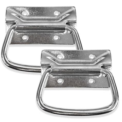 Seismic Audio - SARHW24- Pair of Chrome Surface Mount Chest Case ...