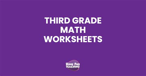 Image result for Third Math Worksheets
