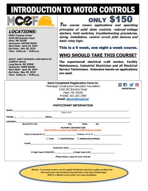 Fillable Online INTRODUCTION TO MOTOR CONTROLS - mcef.net Fax Email ...