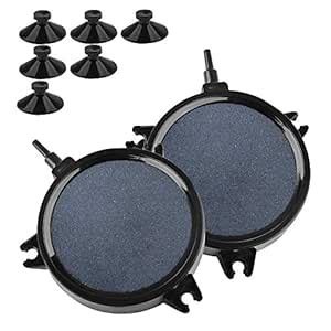 MAXCCC 2Pcs 4 inch Air Stone, Air Stone Bubble Diffuser with Shell and ...