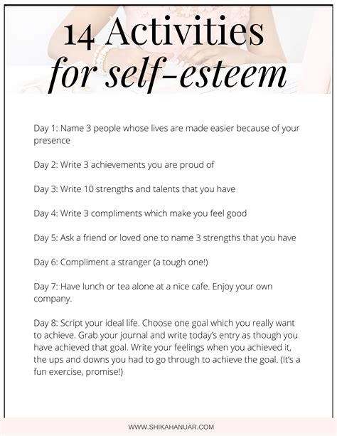 Free Printable Self Esteem Worksheets | Printable Worksheets