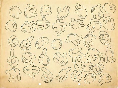 Mickey Mouse Hands Drawing