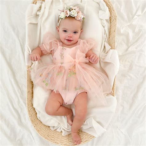 Cupcake Heavenly Pink Baby Girls Tulle Dress Romper - Special Occasion ...