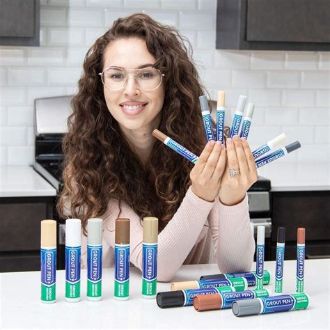 Rainbow Chalk Large Grout Pen - Revives & Restores Stained Tile Grout ...