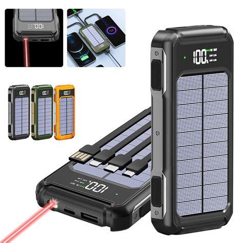 Buy 2023 Super 90000000mAh 4-USB Portable Charger Solar Power Bank for ...