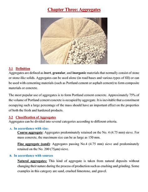 Image result for Aggregate Classification Chart