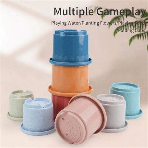 1set Children Colorful Stacking Cups, Baby Early Education Pattern ...