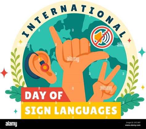 International Day of Sign Languages Vector Illustration Featuring ...
