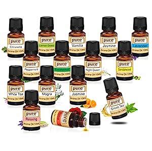 Pure Source India Essential Aroma Oil Combo Of 15 (Lemon Grass,Lavender ...