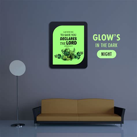 Jeremiah 30:11 Glow Cast Stone Wall Frame – shalom Gifts
